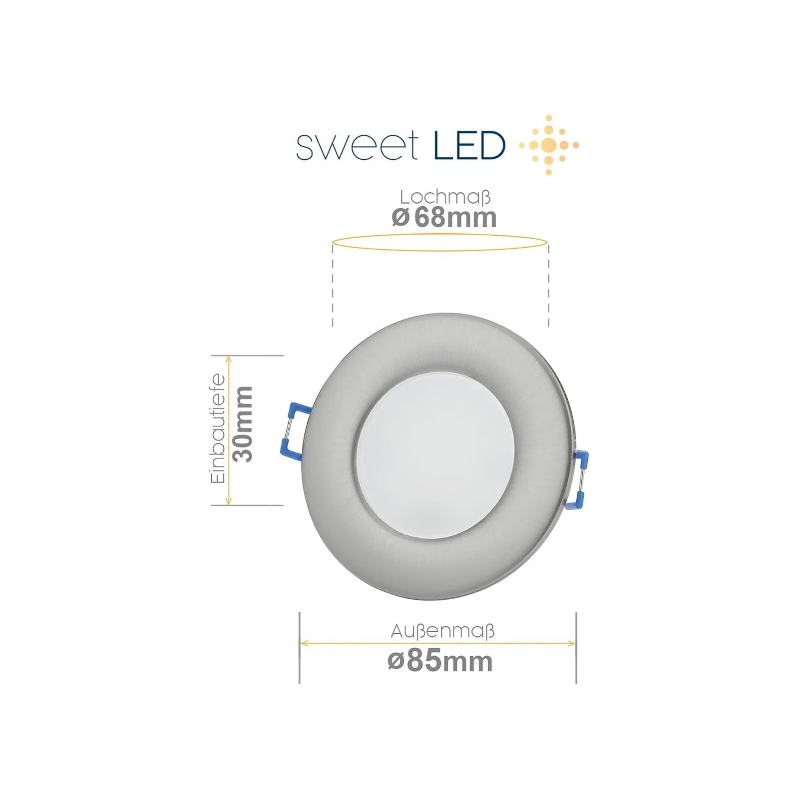 Spot LED encastrable IP44 6,5 W dimmable – Intensité réglable