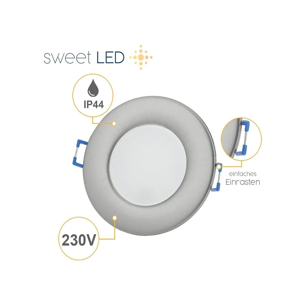 Spot LED encastrable IP44 6,5 W dimmable – Intensité réglable