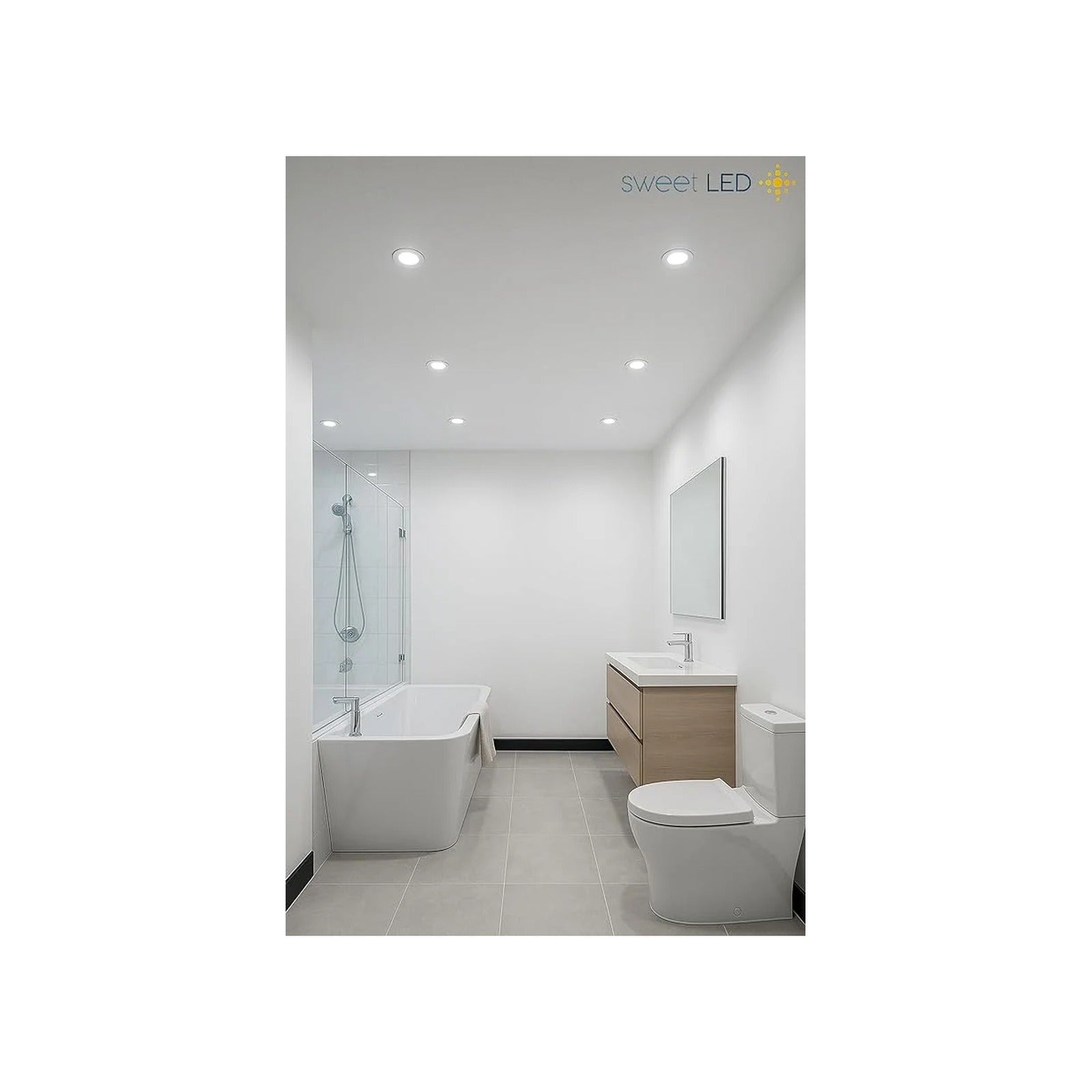 Spot LED encastrable IP44 6,5 W dimmable – Intensité réglable