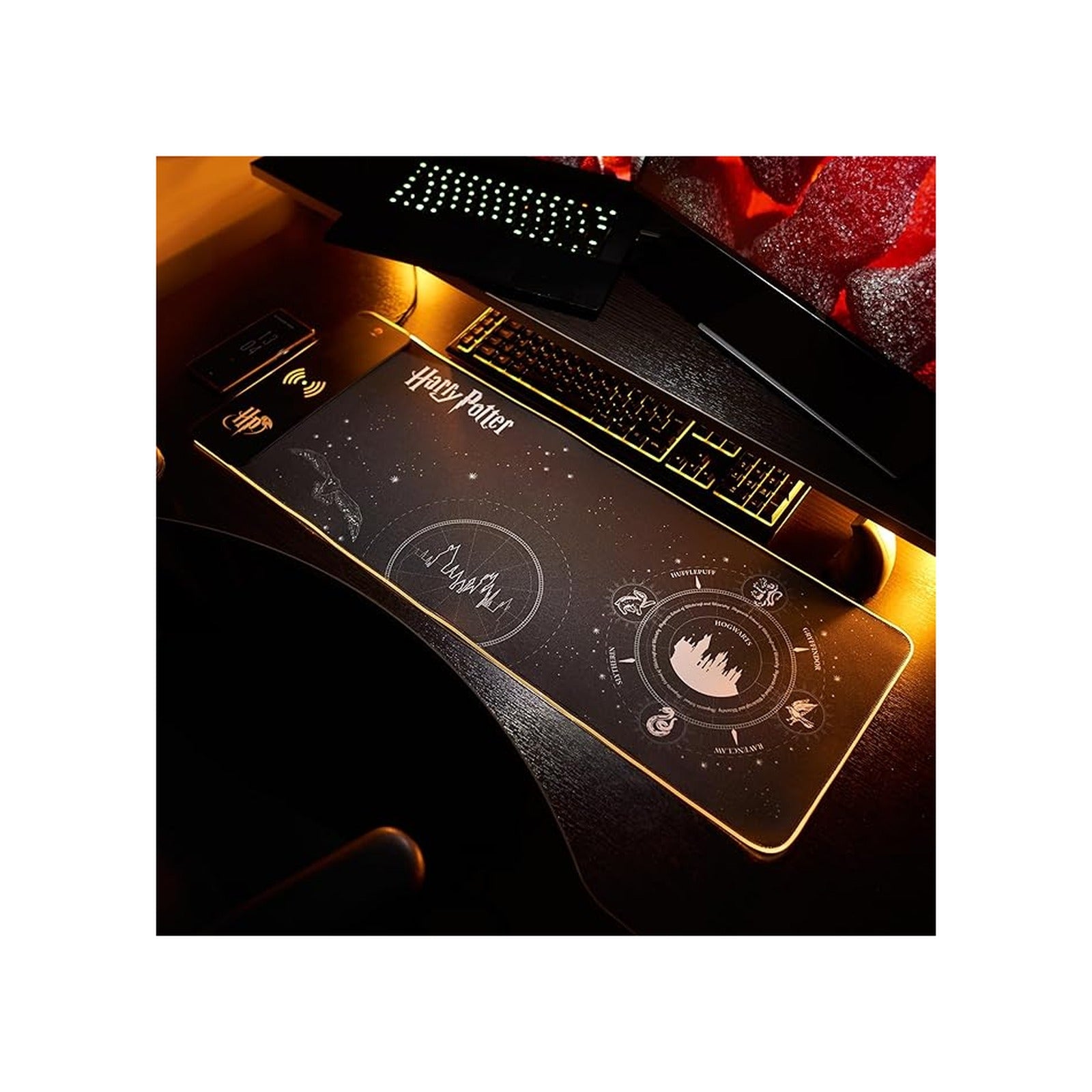 Tapis de Souris RGB Harry Potter – Chargeur à Induction Sans Fil