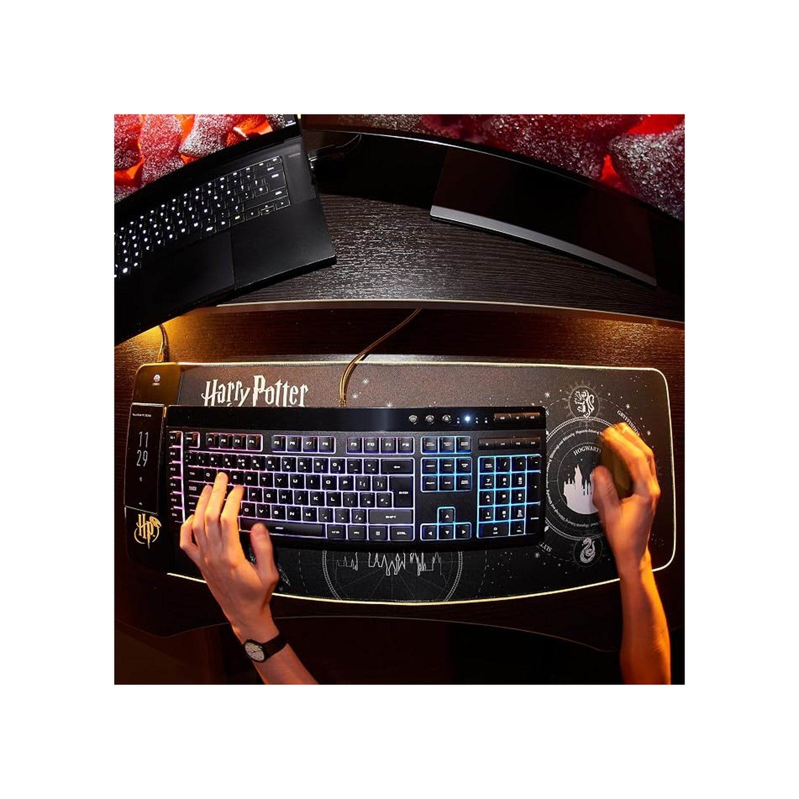 Tapis de Souris RGB Harry Potter – Chargeur à Induction Sans Fil