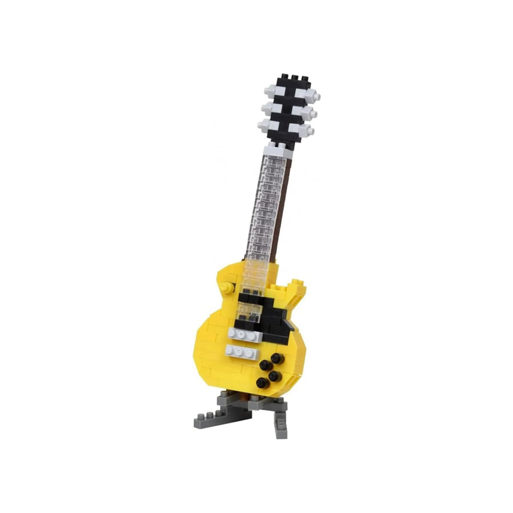 Nanoblock Guitare Électrique Jaune – Figurine à Construire 160 Pièces