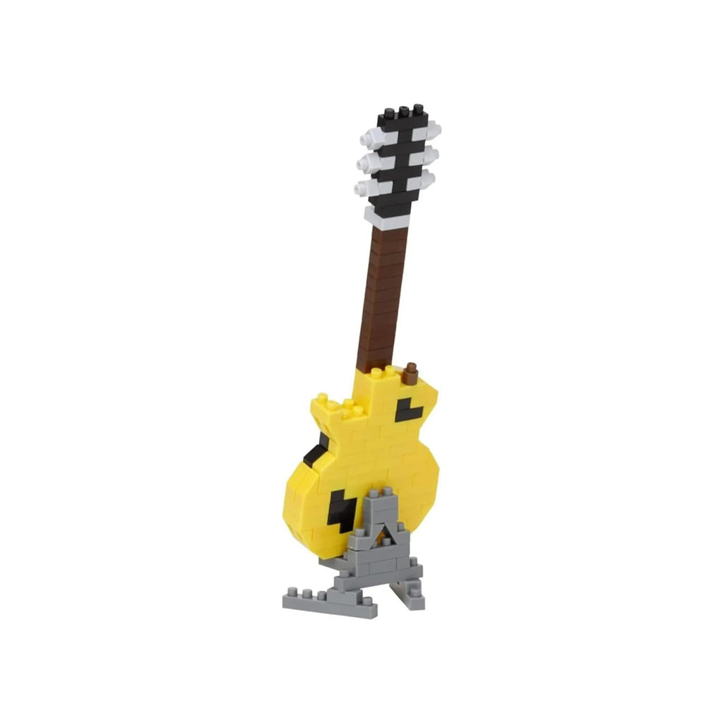 Nanoblock Guitare Électrique Jaune – Figurine à Construire 160 Pièces