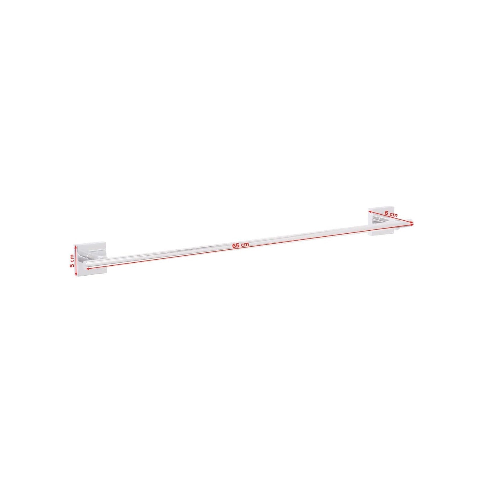 Porte-serviettes adhésif Tesa Ekkro 65 cm – Fixation sans perçage, finition chromée