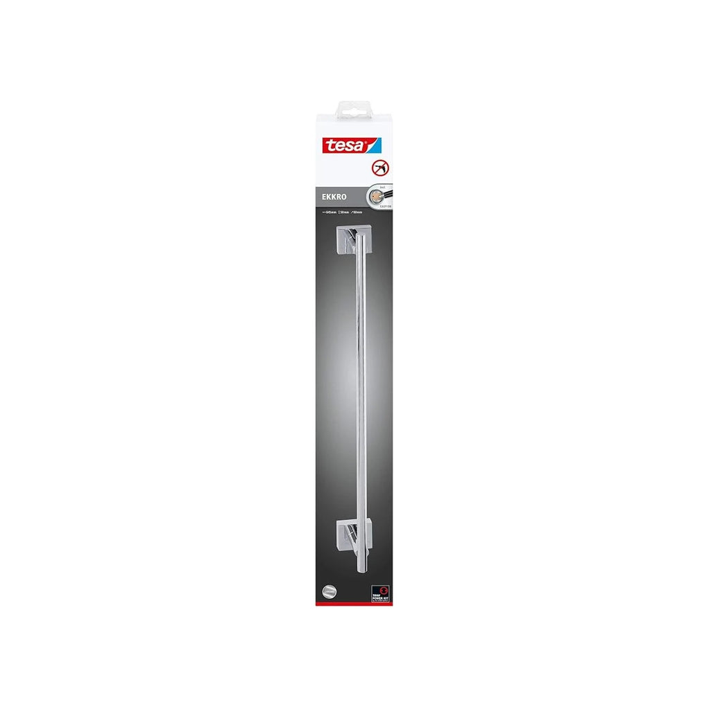 Porte-serviettes adhésif Tesa Ekkro 65 cm – Fixation sans perçage, finition chromée