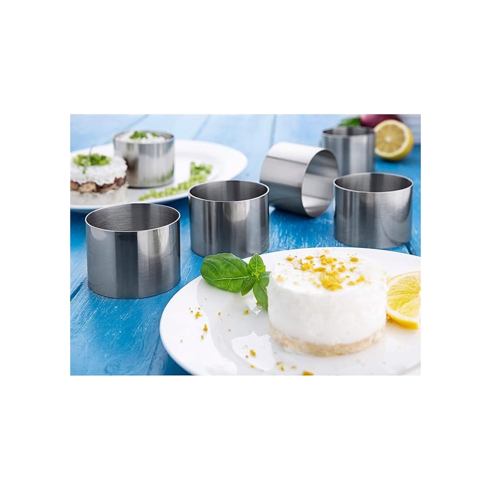 Set de 8 anneaux de dressage inox Ø 7,5 cm CHG – Présentation façon chef