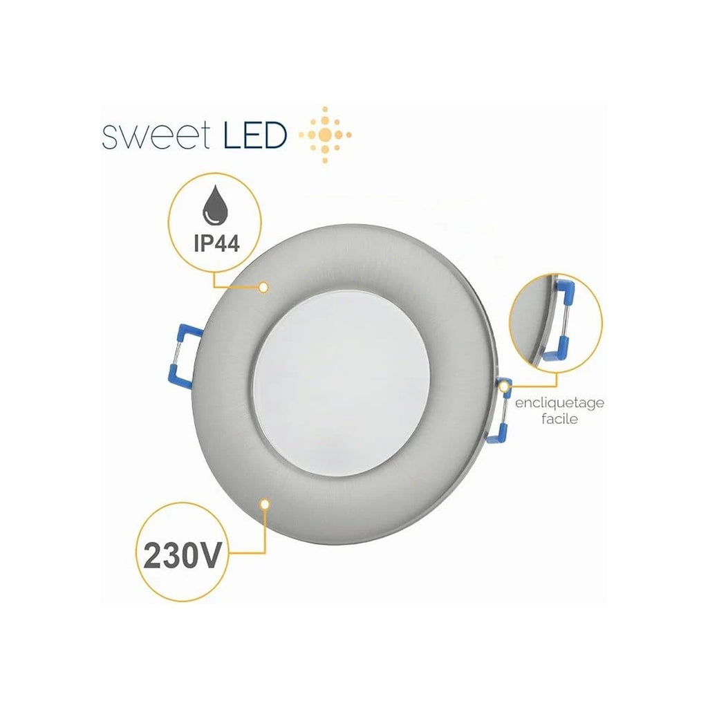 Spot LED encastrable IP44 6,5 W blanc froid – Éclairage salle de bain
